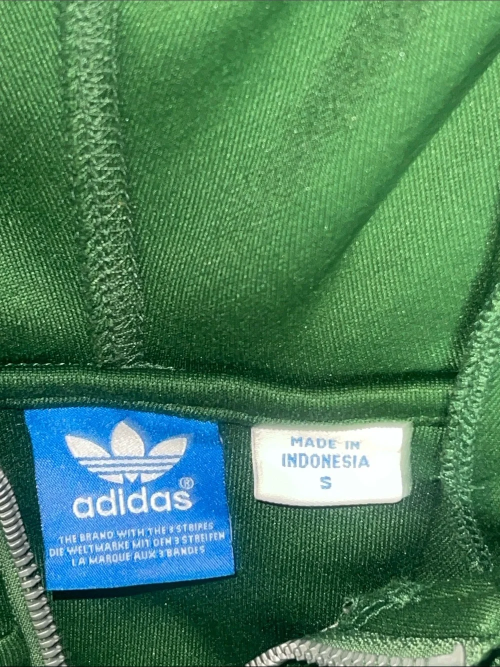 adidas Green, Gray & Black Hooded Zip Jacket